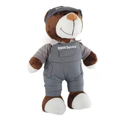 Плюшевий ведмедик BMW Service Механік, м'які іграшки БМВ, висота 28 см 1396-7 фото