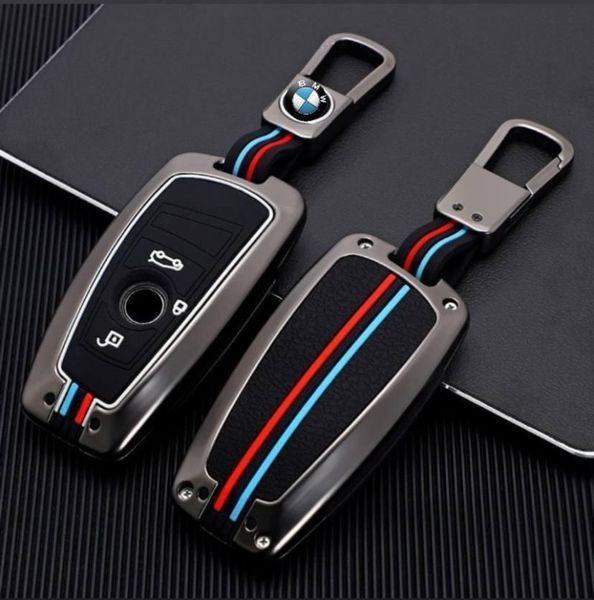Металлический чехол для автоключа BMW M-стиля, 3 кнопки F-series графит 1779 фото