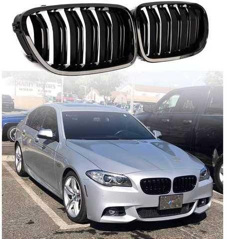 Решітки радіатора BMW 5 F10 подвійні ніздрі бмв ф10 чорний глянець 196 фото