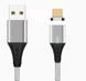 Магнітний кабель - Micro USB для заряджання і передачі даних 1 Метр Срібло Silver 1493570111 фото 1
