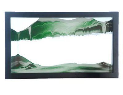 Картина антистрес Рухомий пісок Піщаний пейзаж 3D - Зелений 1636 фото
