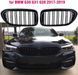 Решетки радиатора двойные ноздри BMW G30 / G31 / G38 / в стиле M5 F90 (2017 -2019) 5 Серии БМВ Г30 Г38 стиль M5 Черный глянец 741 фото 1