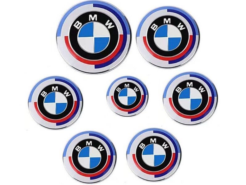 Емблема БМВ 82 мм Значок Ф30 BMW F30 M PERFORMANCE Ювілейний значок на 50 років 1630 фото