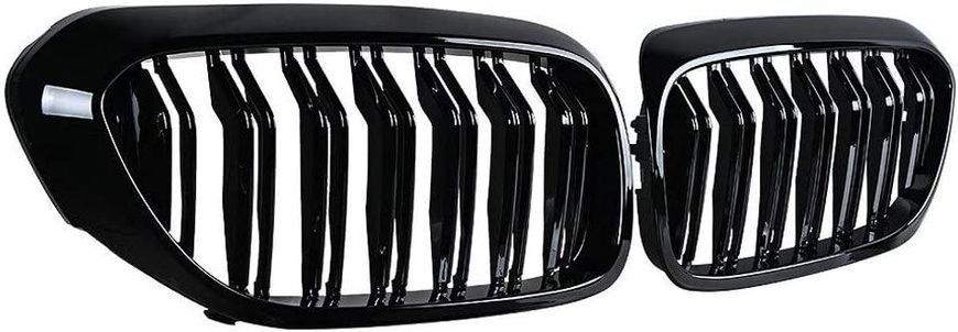 Решетки радиатора двойные ноздри BMW G30 / G31 / G38 / в стиле M5 F90 (2017 -2019) 5 Серии БМВ Г30 Г38 стиль M5 Черный глянец 741 фото