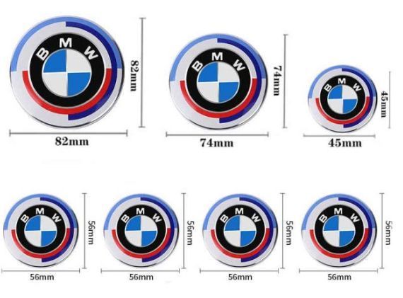 Юбилейный значок на 50 лет. Значок Ф30 BMW F30 M PERFORMANCE. Эмблема БМВ 82 мм. 1631 фото