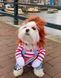Косплей Чаки Костюм на Halloween Одежда для животных Праздничный костюм для маленьких средних собак и кошек М 1639 фото 9