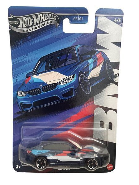 Машинка Hot Wheels BMW M4 (Silver Series) 1:64, Хот вілс БМВ М4 2204 фото