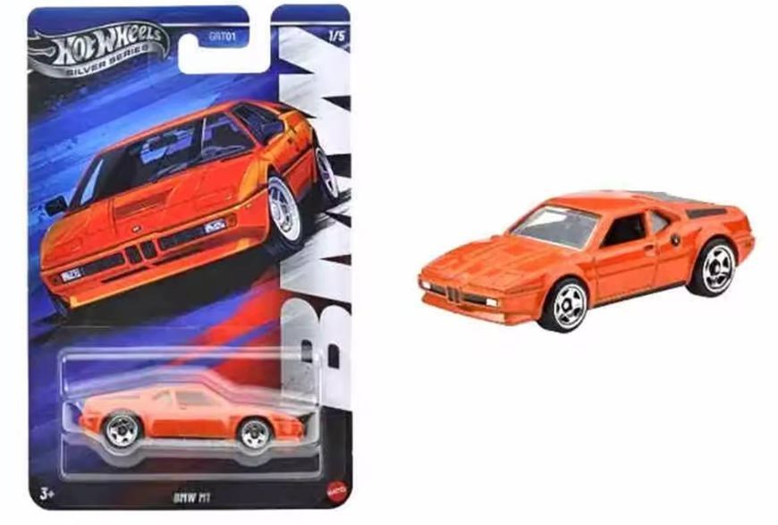 Машинка Hot Wheels BMW M1 (Silver Series) 1:64, Хот вілс БМВ М1 2205 фото