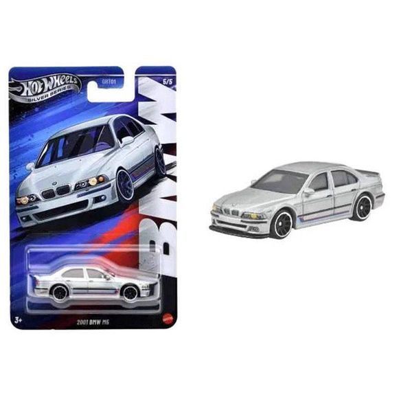 Машинка Hot Wheels BMW M5 (Silver Series) 1:64, Хот вілс БМВ М5 2001 2206 фото