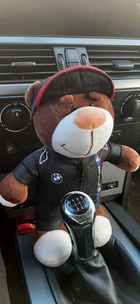 Плюшевый мишка BMW Motorsport в черном костюме, мягкие игрушки БМВ 2165 фото