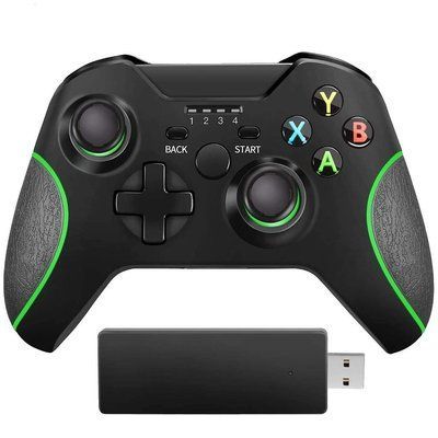 Контролер геймпад для консолі Xbox One і PC 2,4 G бездротовий Чорний 388 фото
