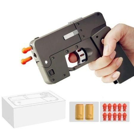 Пістолет іграшковий у вигляді Iphone айфон складаний чорного кольору 1777 фото