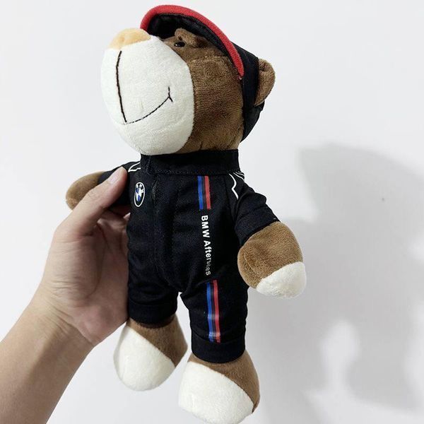 Плюшевый мишка BMW Motorsport в черном костюме, мягкие игрушки БМВ 2165 фото
