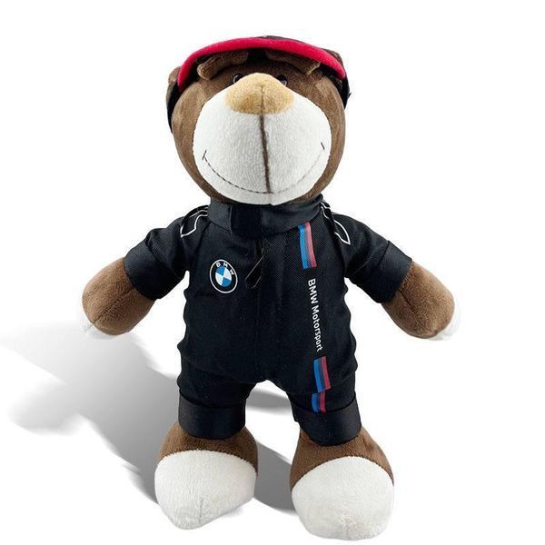 Плюшевый мишка BMW Motorsport в черном костюме, мягкие игрушки БМВ 2165 фото