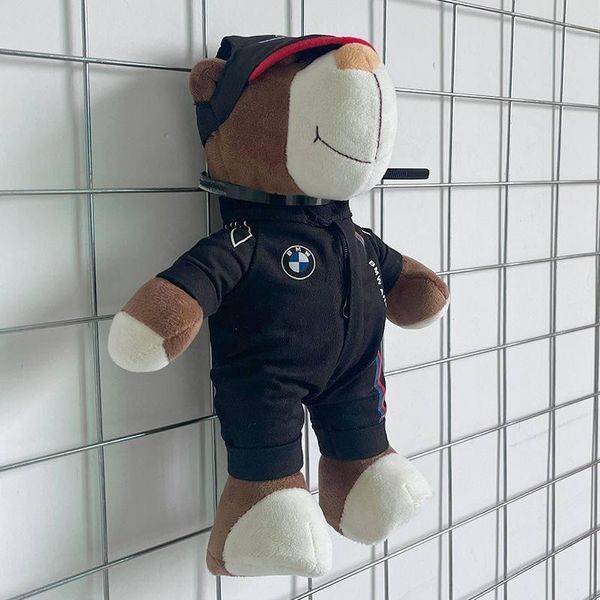 Плюшевый мишка BMW Motorsport в черном костюме, мягкие игрушки БМВ 2165 фото
