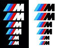 Наклейки на суппорта BMW "M" / E60 E70 F10 F15 F16 F25 F30 G01 G02 G05 G11 G30 Черные 520 фото