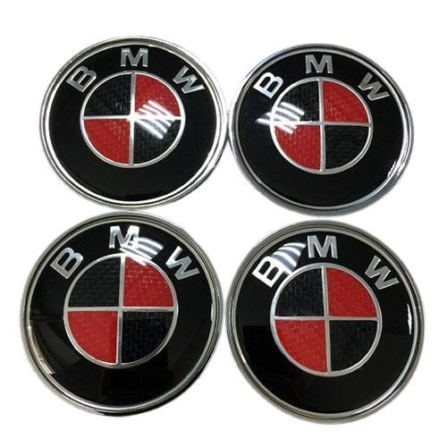 Ковпачки в диски BMW, Red, заглушки в колеса 68 мм 1949 фото