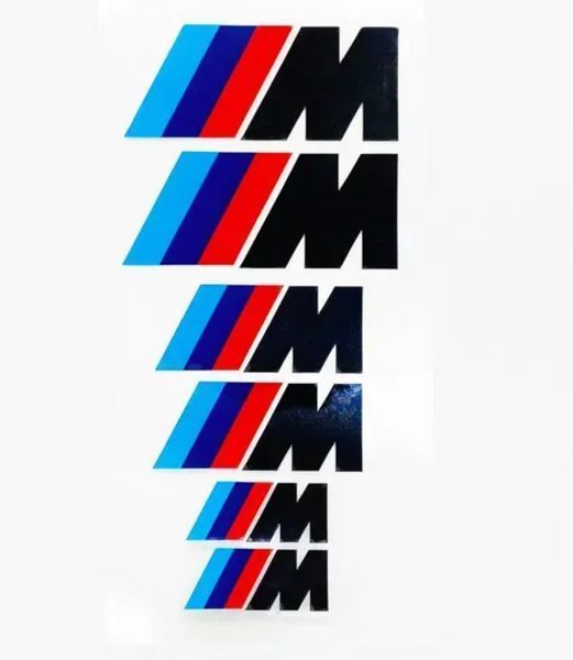 Наклейки на суппорта BMW "M" / E60 E70 F10 F15 F16 F25 F30 G01 G02 G05 G11 G30 Черные 520 фото