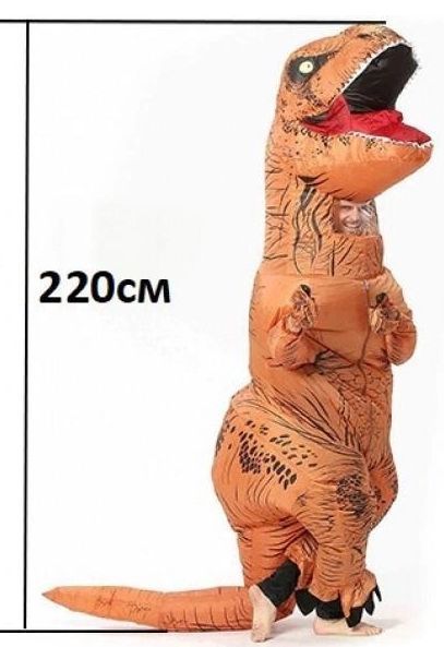 Надувной костюм Тираннозавра, T-Rex косплэй, Костюм динозавра, Надувной образ на мероприятие 1645 фото