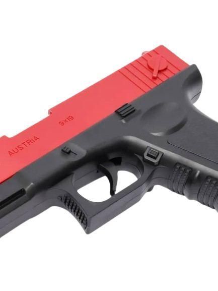 Игрушечный детский пистолет GLOCK с безопасными пулями, игрушечный глок с глушителем поролоновыми патронами 2002 фото