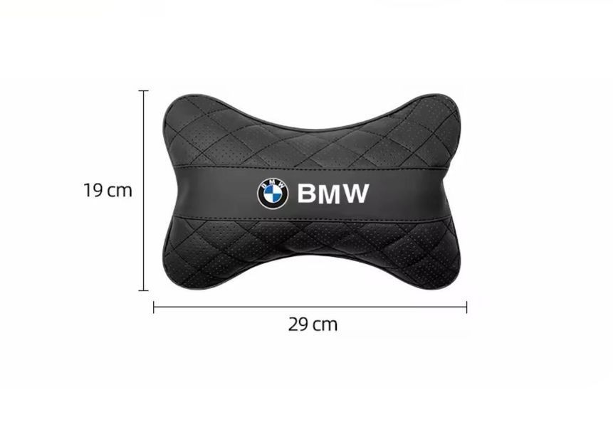 Автомобильная подушка на подголовник BMW, Подушка под шею с логотипом BMW БМВ 1 шт 2157 фото