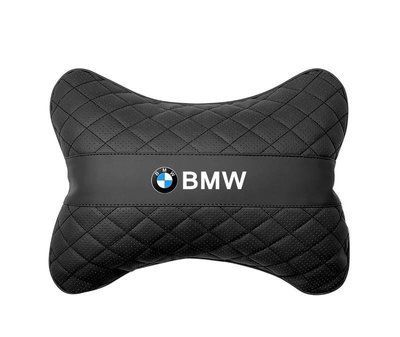 Комплект автомобільних подушок на підголівник BMW, Подушки під шию з логотипом BMW БМВ 2 шт 2158 фото