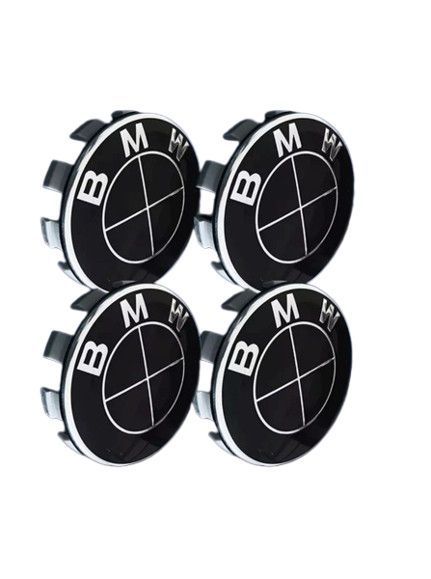 Ковпачки в диски BMW, All-Black, заглушки в колеса 68 мм 1956 фото