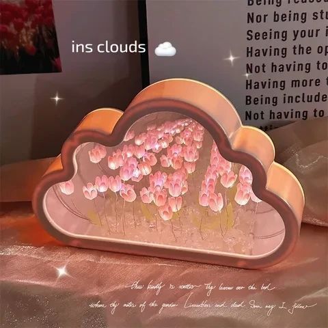 Облако тюльпанов Светодиодный ночник Украшения для спальни тучка Своими руками облачко тюльпанов 1646 фото