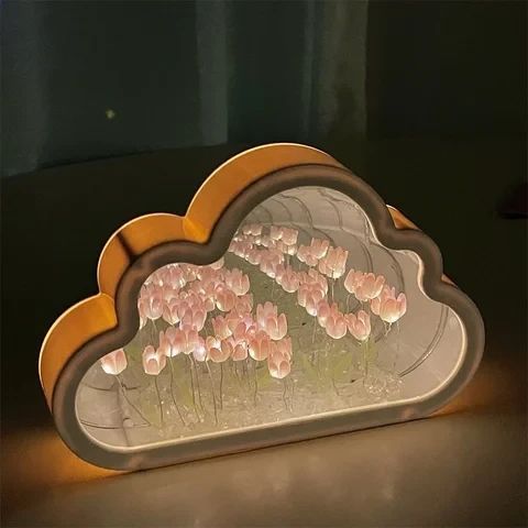 Облако тюльпанов Светодиодный ночник Украшения для спальни тучка Своими руками облачко тюльпанов 1646 фото