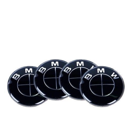 Ковпачки в диски BMW, All-Black, заглушки в колеса 68 мм 1956 фото