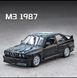 Модель автомобіля BMW M3 1987, масштаб 1:43, чорна, мініатюрна БМВ M3 E30 1987 2008 фото 5