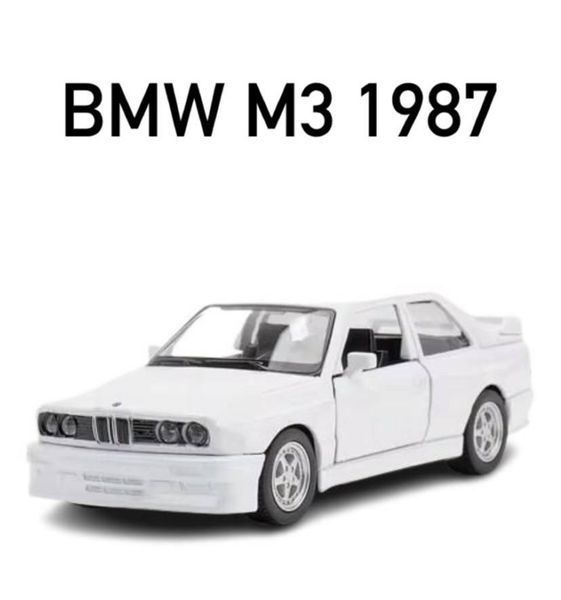 Модель автомобіля BMW M3 1987, масштаб 1:43, біла, мініатюрна БМВ M3 E30 1987 2009 фото