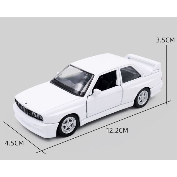 Модель автомобіля BMW M3 1987, масштаб 1:43, біла, мініатюрна БМВ M3 E30 1987 2009 фото