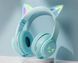 Беспроводные Bluetooth-наушники CATEAR BT618 с кошачьими ушками и LED-подсветкой (бирюзовые) 2187 фото 10