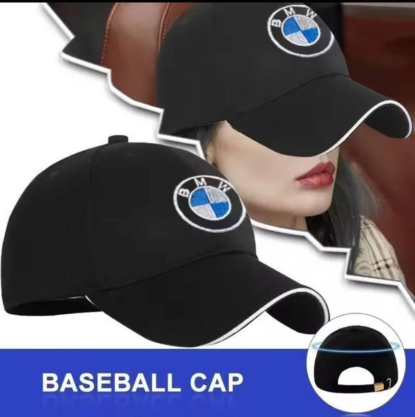 Кепка BMW з вышитым логотипом, бейсболка БМВ, унисекс, черный 2180 фото
