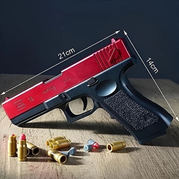 Пистолет детский игрушечный GLOCK с безопасными пулями, фирменным глушителем и поролоновыми патронами 2015 фото