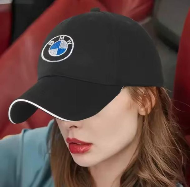 Кепка BMW з вышитым логотипом, бейсболка БМВ, унисекс, черный 2180 фото
