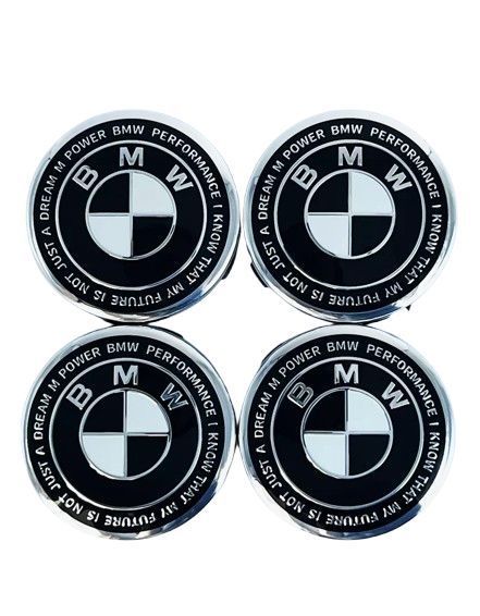 Ковпачки в диски BMW, Black-White, заглушки в колеса 68 мм 1954 фото