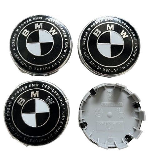 Ковпачки в диски BMW, Black-White, заглушки в колеса 68 мм 1954 фото