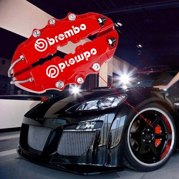 Декоративные накладки на тормозные суппорта Brembo Красные ABS 2 пары М Брембо ABS пластик Автоаксессуры 1116 фото
