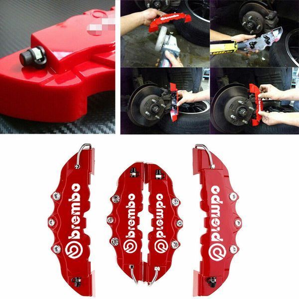 Декоративные накладки на тормозные суппорта Brembo Красные ABS 2 пары М Брембо ABS пластик Автоаксессуры 1116 фото
