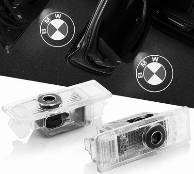 Підсвітка дверей логотип BMW, Чорно-біла, BMW 1,2,3,4,5,6,7series,X3, X4, X5, Z4, F20, E90, F30, F32, E60, F10, E63, E65, E84, E70 2611 фото