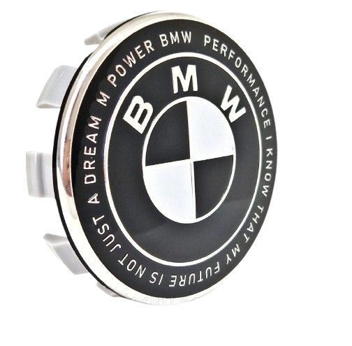 Ковпачки в диски BMW, Black-White, заглушки в колеса 68 мм (комплект) 1955 фото