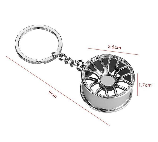 Брелок для ключей для автомобиля Колесо Диск авто Wheel Серебро 1268 фото