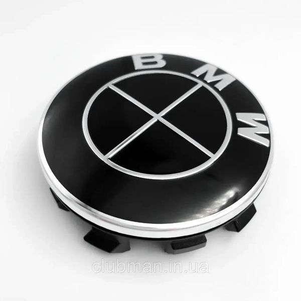 Ковпачки в диски BMW, All-Black, заглушки в колеса 68 мм (комплект) 1957 фото