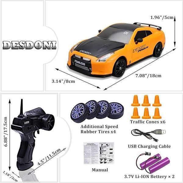 Машинка Дрифт R/C Racing Rally Drift Returns "Nissan 350z" Скоростная на Пульте Управления и LED фарами 1673 фото