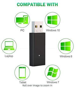 Бездротовий адаптер ресівер геймпада для Xbox ONE Ібокс Ван для Windows 10 PC ПК 698 фото