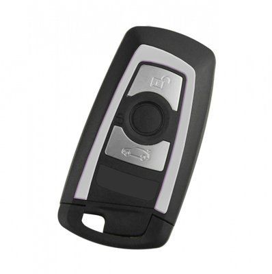 Корпус ключа BMW БМВ F30 F32 F20 F35 F10 F33 F25 на три кнопки Серебро 396 фото