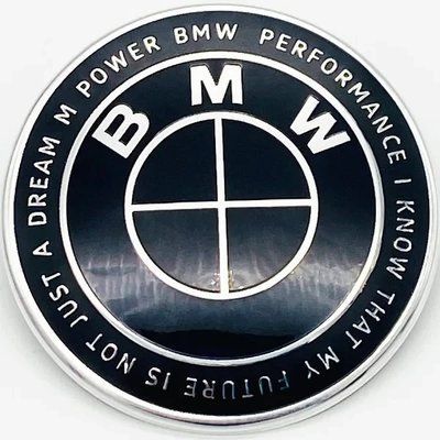 Значок на капот, емблема BMW 82 мм &laquo;50th Anniversary&raquo; Motorsport (Black) 1960 фото