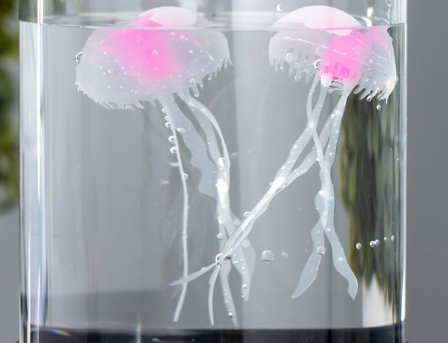 Лампа антистресс ночник с медузами в воде Разноцветное свечение Jellyfish Multicolor LED Lamp 1702 фото